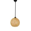 Handmade Jute Chandelier, 22 cm Cap, 55 cm Height | Adjustable Cable, E27 Max 40W | Bohemian & Scandinavian Design in Yellow & Brown, Perfect for Stylish Spaces