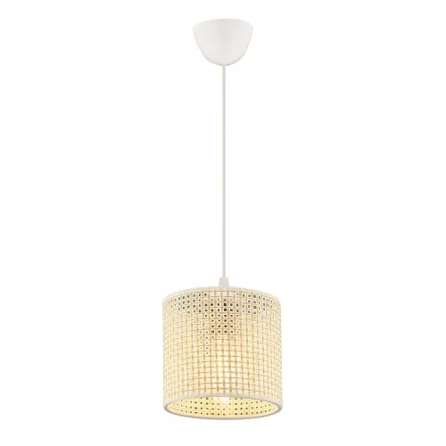 Opviq, 390FLH2402, Elegant white chandelier, metal body, CE certification, E27 socket (max. 60 W), 50 cm total height, 15x15 cm cotton cap | Perfect for modern interior design