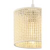 Elegant White Chandelier, Metal Body, CE Certified, E27 Socket (Max 60W), 50 cm Total Height, 15x15 cm Cotton Cap | Perfect for Modern Home Decor