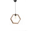 Elegant Wooden Chandelier, Brown, 30 cm Cap, 70 cm Total Height | Adjustable Cable, E27 Socket, Max 40W | CE Certified for Modern Home Decor