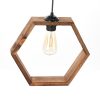Elegant Wooden Chandelier, Brown, 30 cm Cap, 70 cm Total Height | Adjustable Cable, E27 Socket, Max 40W | CE Certified for Modern Home Decor