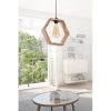 Elegant Wooden Chandelier, 30 cm Cap, 70 cm Height, Adjustable Cable, CE Certified, E27 Socket, Natural Finish | Perfect for Modern Home Decor