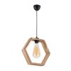 Elegant Wooden Chandelier, 30 cm Cap, 70 cm Height, Adjustable Cable, CE Certified, E27 Socket, Natural Finish | Perfect for Modern Home Decor