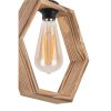 Elegant Wooden Chandelier, 30 cm Cap, 70 cm Height, Adjustable Cable, CE Certified, E27 Socket, Natural Finish | Perfect for Modern Home Decor