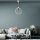 Opviq, 390FLH1583, Elegant White Metal Prism Chandelier, Adjustable Height 65 cm, E27 Socket, Scandinavian Design | Perfect for Modern Home Décor & Lighting