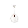 Elegant White Metal Prism Chandelier, Adjustable Height 65 cm, E27 Socket, Scandinavian Design | Perfect for Modern Home Décor & Lighting