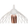 Elegant White Metal Prism Chandelier, Adjustable Height 65 cm, E27 Socket, Scandinavian Design | Perfect for Modern Home Décor & Lighting