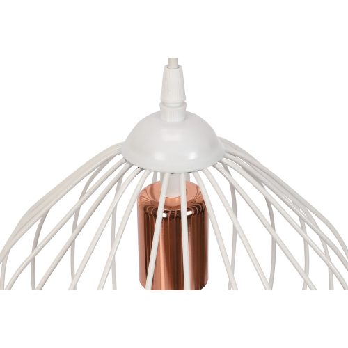 Opviq, 390FLH1583, Elegant white metal prism chandelier, adjustable height 65 cm, E27 socket, Scandinavian design | Perfect for modern interior design and lighting