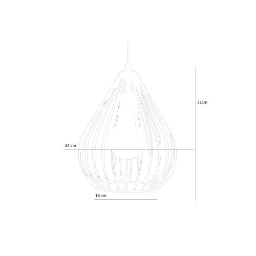 Opviq, 390FLH1583, Elegant white metal prism chandelier, adjustable height 65 cm, E27 socket, Scandinavian design | Perfect for modern interior design and lighting