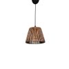 Elegant Chandelier with Metal Body & Imitation Bamboo Cap, 75 cm Height | CE Certified, E27 Socket, Black & Rose Gold Finish | Perfect for Modern Spaces