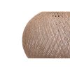 Handmade Jute Chandelier, Cream Color, 34 cm Cap Length, 38 cm Diameter, Adjustable Cable, Total Height 70 cm, E27 Max 40W | Scandinavian Solid Color Design