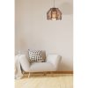 Elegant Wooden Chandelier with Replica Bamboo Cap, 55 cm Height, Adjustable Cable, E27 Socket, CE Certified, Brown Finish | Perfect for Modern Spaces