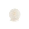 Scandinavian Style Table Lamp, White, 25 x 25 cm, Height: 23 cm | ABS Base, Jute Cap, On/Off Switch, E27 Socket, CE Certified | Elegant & Modern Design