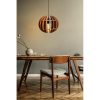 Elegant Sphere Chandelier, Walnut Color, 60 cm Height | Adjustable Cable, E27 Socket, 40W Max | Stylish Scandinavian Design for Modern Spaces