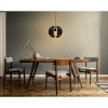 Elegant Black Sphere Chandelier, Adjustable Height 60 cm, MDF Body, E27 Socket Max 40W | Modern Scandinavian Design for Stylish Interiors