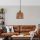 Elegant Camel Color Chandelier, Metal Body with Imitation Bamboo Cap, 60 cm Height, CE Certified, E27 Socket, Perfect for Modern Decor