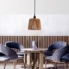 Elegant Camel Color Chandelier, Metal Body with Imitation Bamboo Cap, 60 cm Height, CE Certified, E27 Socket, Perfect for Modern Decor