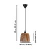 Elegant Camel Color Chandelier, Metal Body with Imitation Bamboo Cap, 60 cm Height, CE Certified, E27 Socket, Perfect for Modern Decor