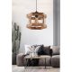 Elegant Wooden Chandelier, Brown, 26 x 30 cm Cap, 65 cm Height | Adjustable Cable, E27 Socket, Max 40W | CE Certified, Perfect for Modern Spaces