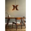 Elegant Sphere Chandelier, Walnut Color, 60 cm Height | Adjustable Cable, E27 Socket, 40W Max | Stylish Scandinavian Design for Modern Spaces
