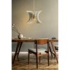 Elegant White Sphere Chandelier, Adjustable Height 60 cm, MDF Body, E27 Socket Max 40W | Scandinavian Design for Modern Home Décor