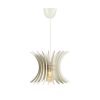 Elegant White Sphere Chandelier, Adjustable Height 60 cm, MDF Body, E27 Socket Max 40W | Scandinavian Design for Modern Home Décor