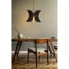 Elegant Black Sphere Chandelier, Adjustable Height 60 cm, MDF Body, E27 Socket Max 40W | Modern Scandinavian Design for Stylish Interiors