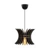 Elegant Black Sphere Chandelier, Adjustable Height 60 cm, MDF Body, E27 Socket Max 40W | Modern Scandinavian Design for Stylish Interiors