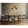 Elegant Scandinavian Crown Chandelier, Walnut Finish, 55 cm Height | Adjustable Cable, E27 Socket, 40W Max | Stylish Lighting for Modern Spaces
