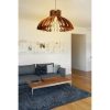 Elegant Scandinavian Crown Chandelier, Walnut Finish, 55 cm Height | Adjustable Cable, E27 Socket, 40W Max | Stylish Lighting for Modern Spaces