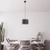 Stylish Anthracite Chandelier, Metal Body, Cotton Cap (30x30x18 cm), Total Height 65 cm, E27 Socket Max 40W, CE Certified | Elegant Lighting for Modern Spaces