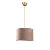 Elegant Beige Chandelier with Metal Body, 30x30 cm Cotton Cap, 65 cm Total Height, CE Certified, E27 Socket, Max 40W | Perfect for Modern Decor