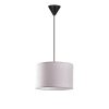 Elegant Grey Chandelier, Metal Body, 30x30 cm Cotton Cap, 65 cm Total Height, CE Certified, E27 Socket Max 40W | Perfect for Modern Interiors