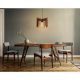 Scandinavian ZigZag Chandelier, Walnut MDF, 55 cm Height, E27 Socket, Adjustable Cable, Stylish Lighting for Modern Home Decor | 40W Max