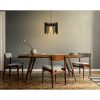 Stylish ZigZag Chandelier, Black MDF Body, 20 cm Cap Length, 23 cm Diameter, Adjustable Cable, 55 cm Height, E27 Socket, Scandinavian Design