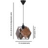 Elegant Wooden Chandelier with Imitation Bamboo Cap, 60 cm Height, CE Certified, E27 Socket, Antiquation Finish | Perfect for Stylish Home Décor