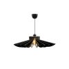 Elegant Black Daisy Chandelier, Adjustable Height 45 cm, MDF Body 3 mm, E27 Socket Max 40W | Scandinavian Design for Modern Spaces