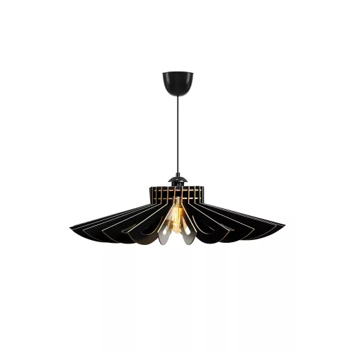 Opviq, 390FLH1557, Elegant black daisy chandelier, adjustable height 45 cm, MDF housing 3 mm, E27 socket Max 40W | Scandinavian design for modern spaces
