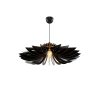 Elegant Black Daisy Chandelier, Adjustable Height 45 cm, MDF Body 3 mm, E27 Socket Max 40W | Scandinavian Design for Modern Spaces