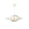Elegant White Angel Chandelier, MDF Body, 19 cm Cap Length, 47 cm Diameter, Adjustable Height 55 cm, E27 Socket, Scandinavian Design for Modern Spaces