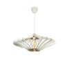 Elegant White Angel Chandelier, MDF Body, 19 cm Cap Length, 47 cm Diameter, Adjustable Height 55 cm, E27 Socket, Scandinavian Design for Modern Spaces