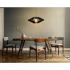 Elegant Black Angel Chandelier, Adjustable Height 55 cm, 47 cm Diameter, MDF Body, E27 Socket, Scandinavian Design | Perfect for Modern Spaces
