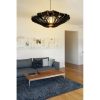 Elegant Black Angel Chandelier, Adjustable Height 55 cm, 47 cm Diameter, MDF Body, E27 Socket, Scandinavian Design | Perfect for Modern Spaces
