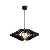Elegant Black Angel Chandelier, Adjustable Height 55 cm, 47 cm Diameter, MDF Body, E27 Socket, Scandinavian Design | Perfect for Modern Spaces