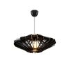 Elegant Black Angel Chandelier, Adjustable Height 55 cm, 47 cm Diameter, MDF Body, E27 Socket, Scandinavian Design | Perfect for Modern Spaces