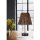 Opviq, 390FLH1727, Stylish Table Lamp with Metal Base & Imitation Bamboo Cap, 45 cm Height, 25x25 cm Cap | On/Off Switch, CE Certified, E27 Max 40W | Black & Rose Gold Design