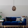 Elegant Chandelier with Metal Body & Imitation Bamboo Cap, 70 cm Height, CE Certified, E27 Socket, Antiquation Finish | Perfect for Stylish Interiors