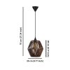 Elegant Chandelier with Metal Body & Imitation Bamboo Cap, 70 cm Height, CE Certified, E27 Socket, Antiquation Finish | Perfect for Stylish Interiors