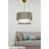 Opviq, 390FLH1663, Elegant Green & White Chandelier, Metal Body, 65 cm Height, CE Certified, E27 Socket Max 40W, Stylish Cotton Cap 30x30 cm | Perfect for Modern Spaces