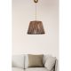 Scandinavian Chandelier with Wooden Body, Antiquation Finish, 70 cm Height, E27 Socket, Imitation Bamboo Cap (30x30 cm) | CE Certified, Elegant Lighting